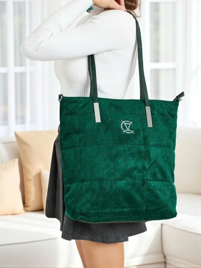 Дамска чанта тип shopper от еко велур Caryenne