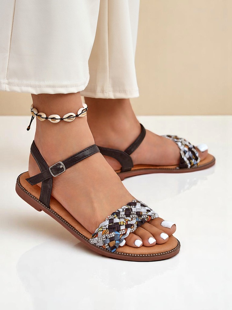 Royalfashion Дамски сандали на равна подметка ColorStrap