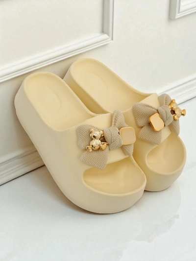 Royalfashion Дамски гумени джапанки с декоративна панделка Alday