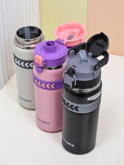 Royalfashion Термална чаша с накрайник и дръжка Спортни експерти