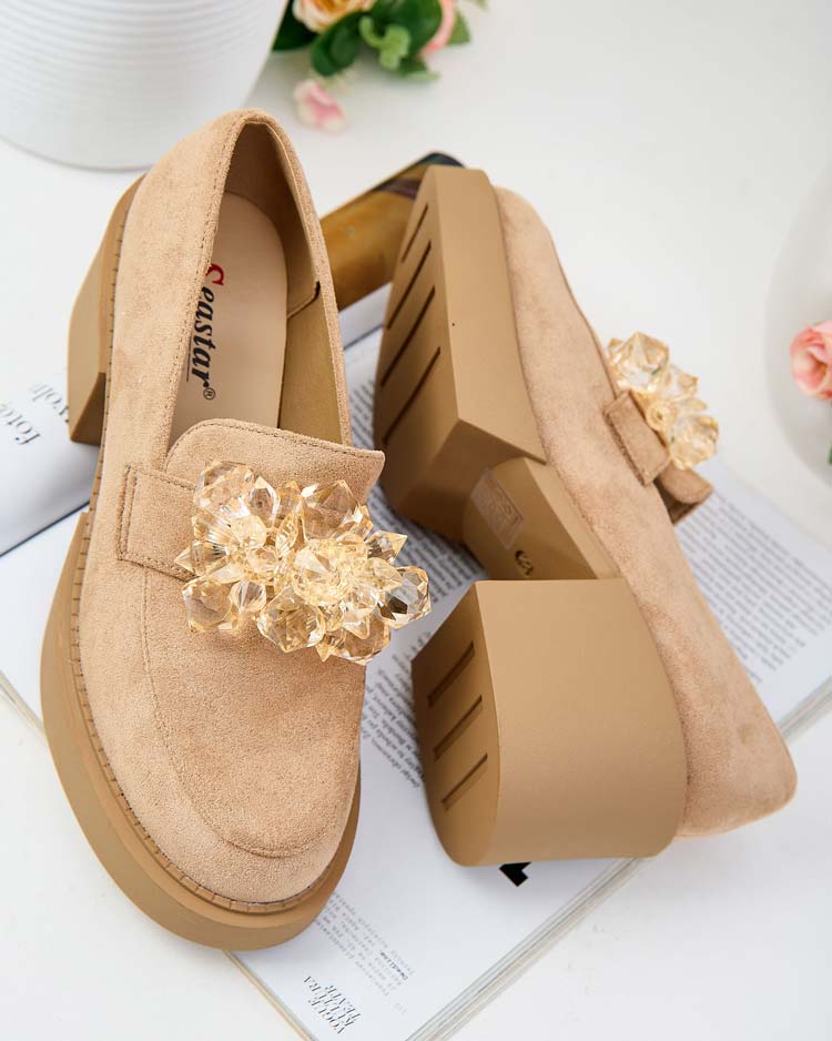 Royalfashion Дамски мокасини Pegorani с висок ток