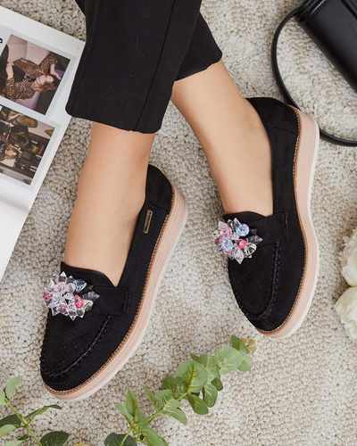 Royalfashion Мокасини с цветни камъни Restea