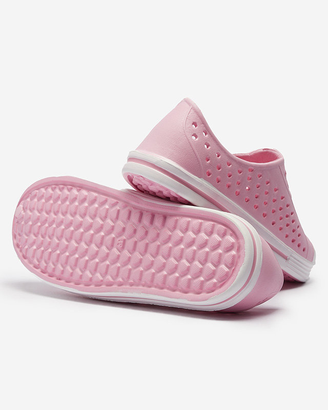 Розови ажурни детски гумени маратонки Jiteri - Обувки