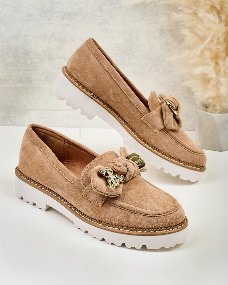 Royalfashion Дамски мокасини с панделка Ezizer