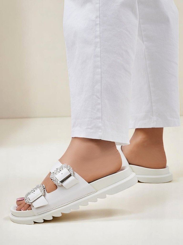 Royalfashion дамски сандали тип слайд с катарами Mrs Aurora