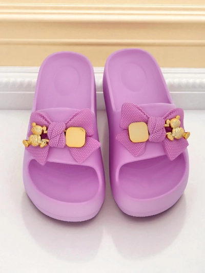 Royalfashion Дамски гумени джапанки с декоративна панделка Alday