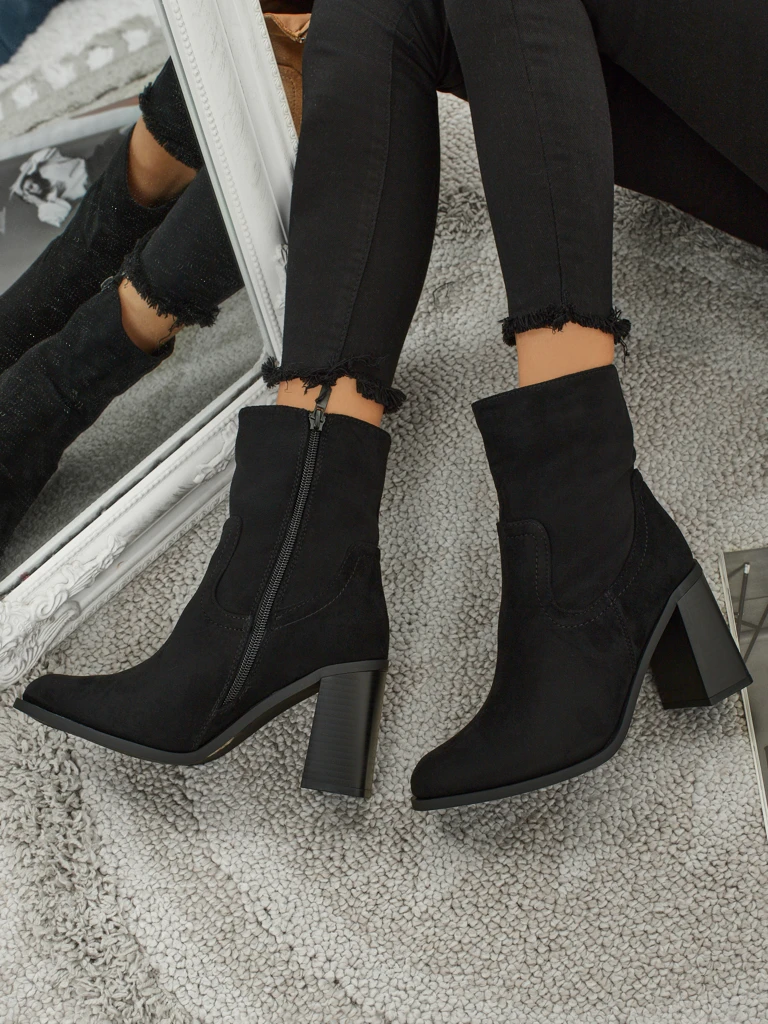 Дамски еко велурени боти на ток Rune Fast