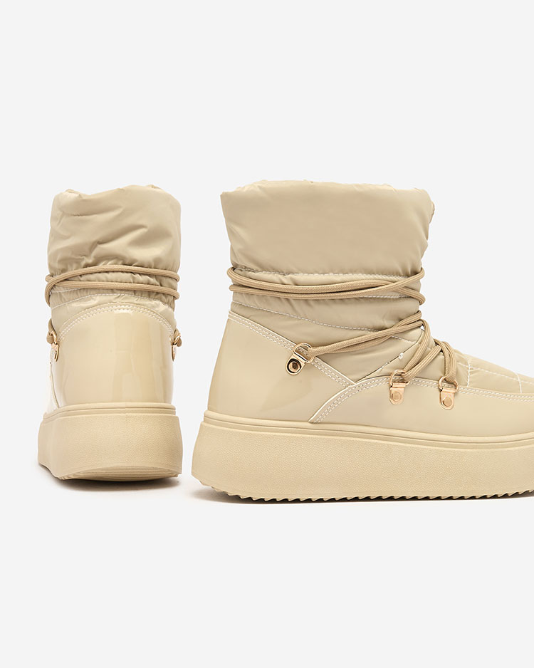 Royalfashion Дамски ботуши за сняг с приплъзване в светлокафяв цвят Dabenda