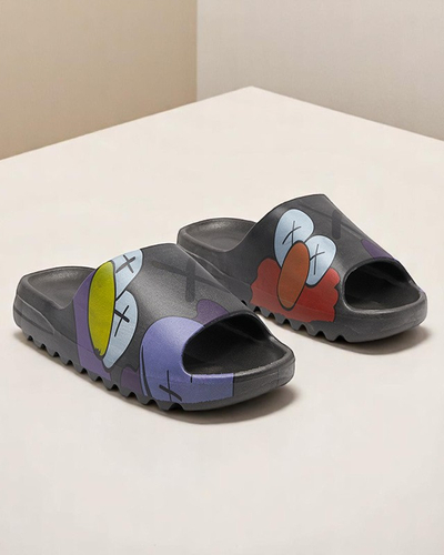 Дамски сандали Aurora, черни, гумени, стилни за лятото