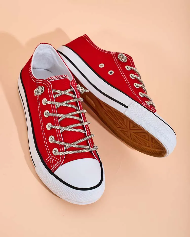 Royalfashion Дамски маратонки с декоративни връзки Timi