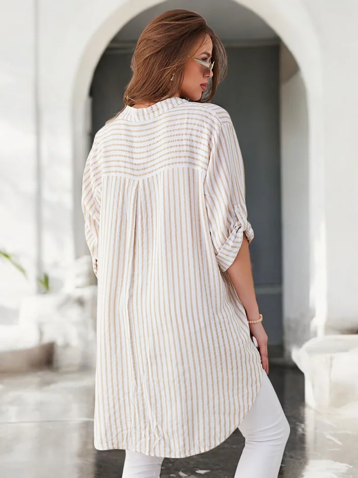 Ризка с дълги райета от вискоза за жени Royalfashion