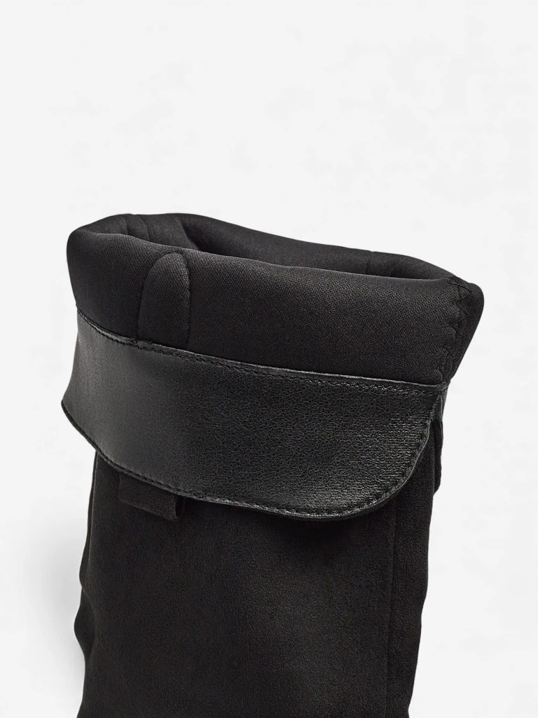 Дамски еко велурени ботуши на ток Ferrevi