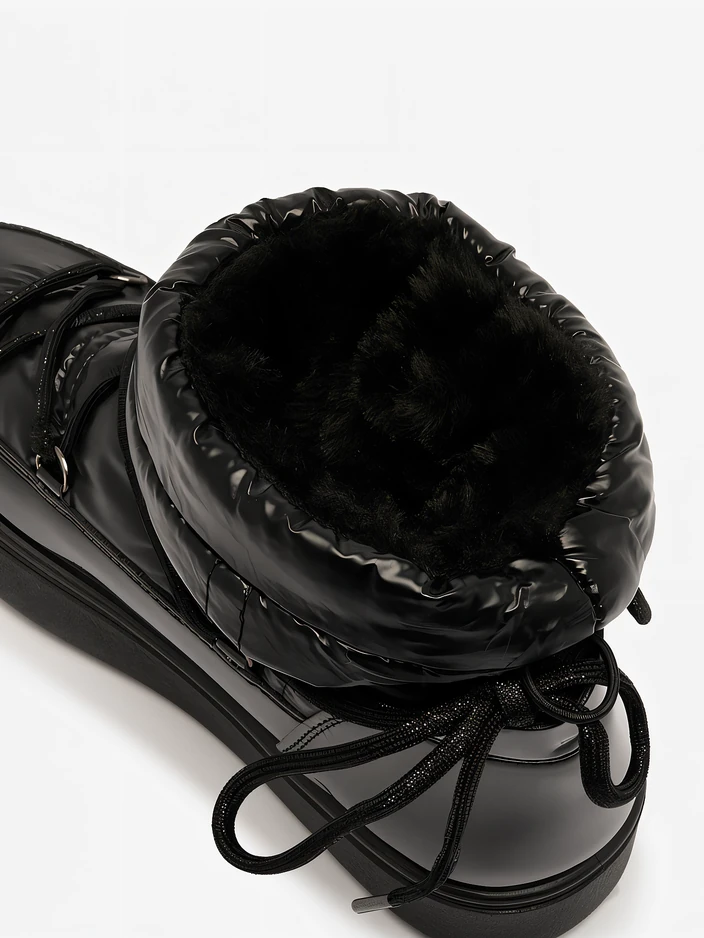 Royalfashion Дамски ботуши a'la snow boots в черно Vevnose