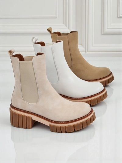 Боти до глезена на токче от еко набук Amber Walk