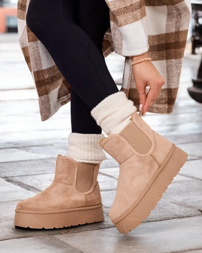 Royalfashion Дамски къси ботуши Nomas a'la snow boots