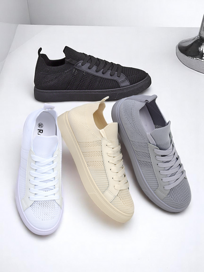 Androsia Gray Sneakers – Стилни спортни обувки, плоски, за лятото и пролетта