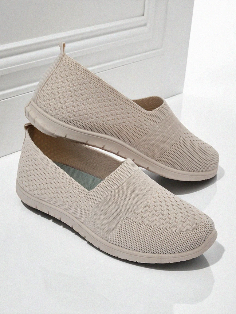 Дамски мокасини Callista бежови от дишаща материя пролет лято