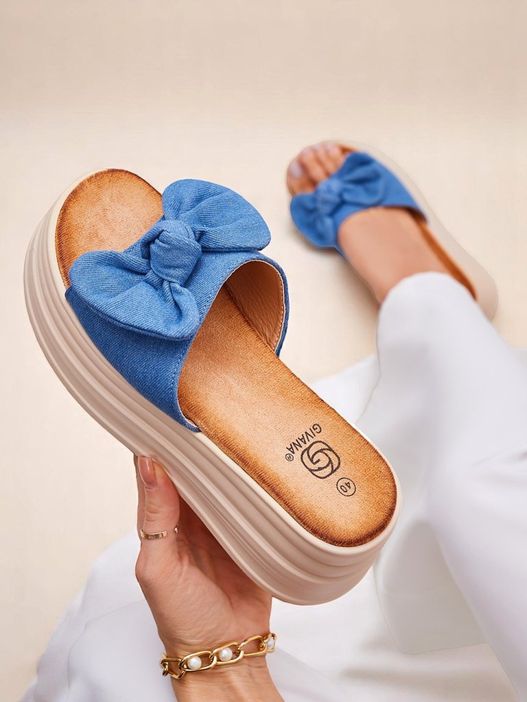 Royalfashion Дамски чехли на платформа Givan