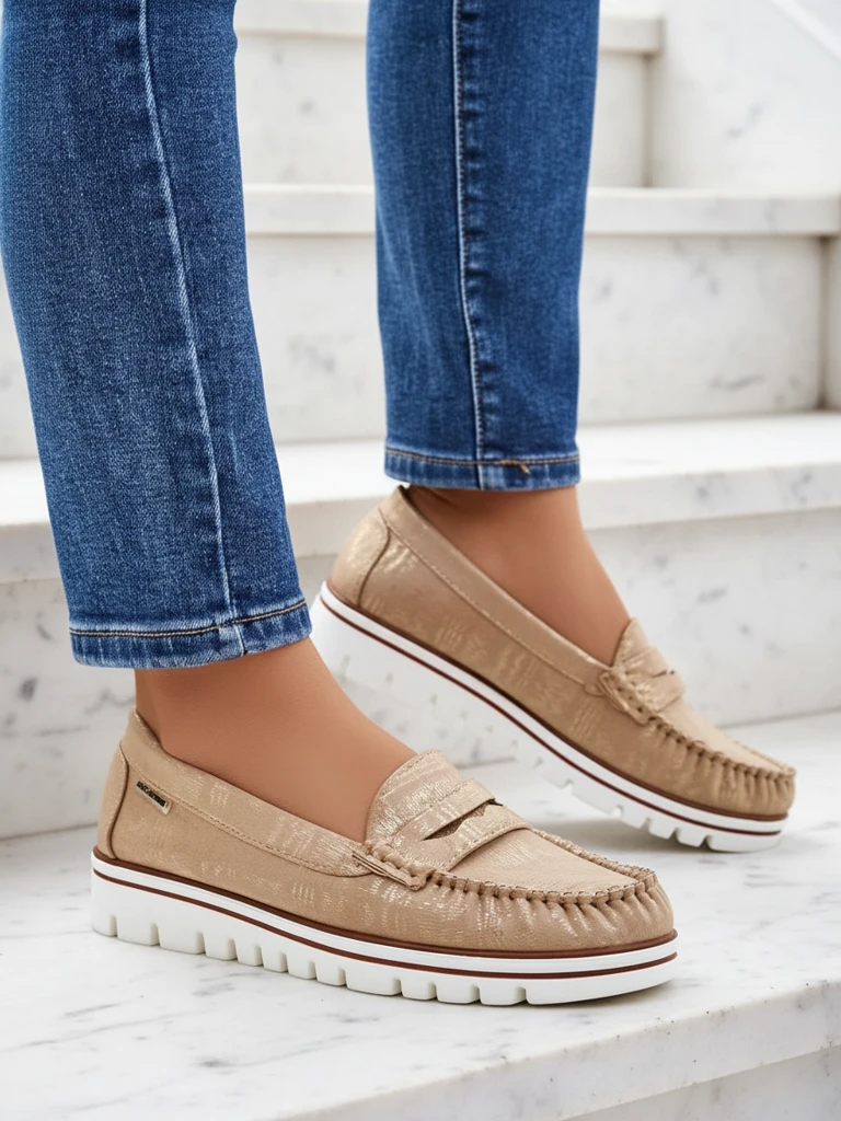 Royalfashion Женски екологични суедови мокасини Bellisse