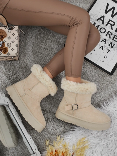 Royalfashion Къси дамски боти тип снегоходки Myrelle