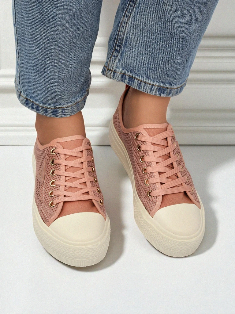 Дамски кецове Afrodyta Rosa – дишащи розови обувки от плат за лятото