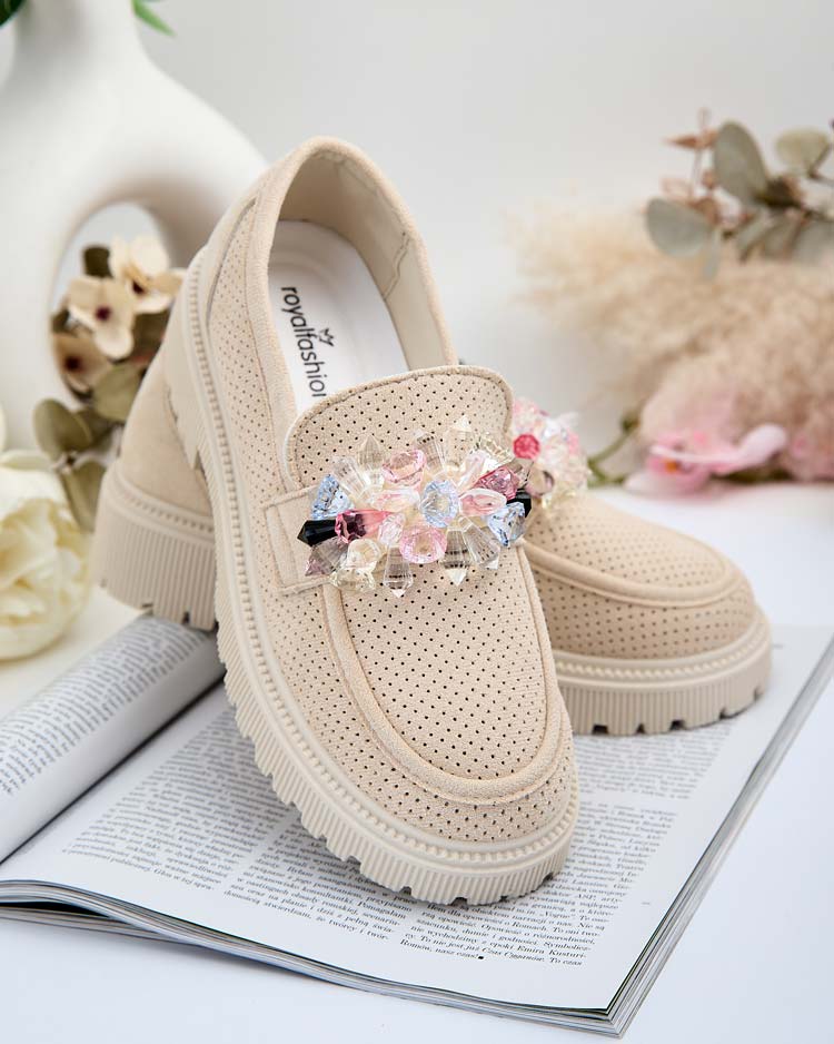 Royalfashion Дамски мокасини с цветни мъниста Karonia