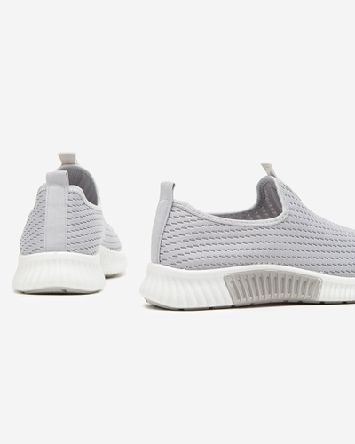 Szare damskie wsuwane buty sportowe Banila - Obuwie