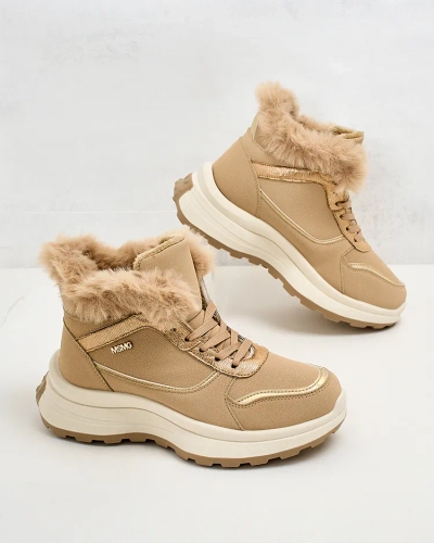 Royalfashion Затоплени дамски маратонки с кожа Mofell