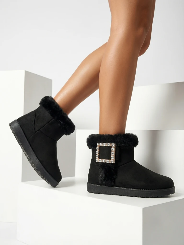 Royalfashion Дамски ботуши a'la snow boots with ornament Galaes
