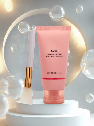 PDRN маска за лице с кофеин - хидратираща, лифтинг, с четка за нанасяне, за през нощта