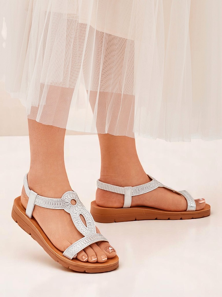 Royalfashion Дамски сандали с декоративни каишки Ava Shine