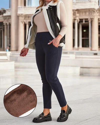 Royalfashion Дамски изолирани панталони тип "трегери" PLUS SIZE