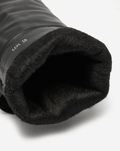 Royalfashion Черни дамски ботуши със скрита котва Dibisad