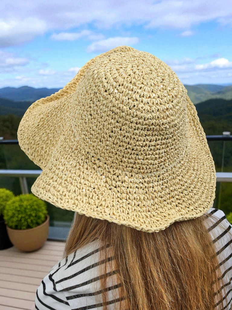 Royalfashion Дамска сламена шапка Lila Sun