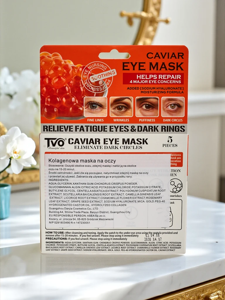 Гелови пачове за очи с хайвер - хидратират, изглаждат