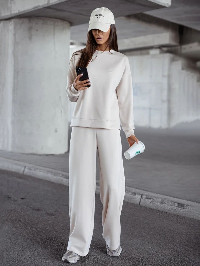 Royalfashion Дамски вискозен комплект спортен екип FlowFit