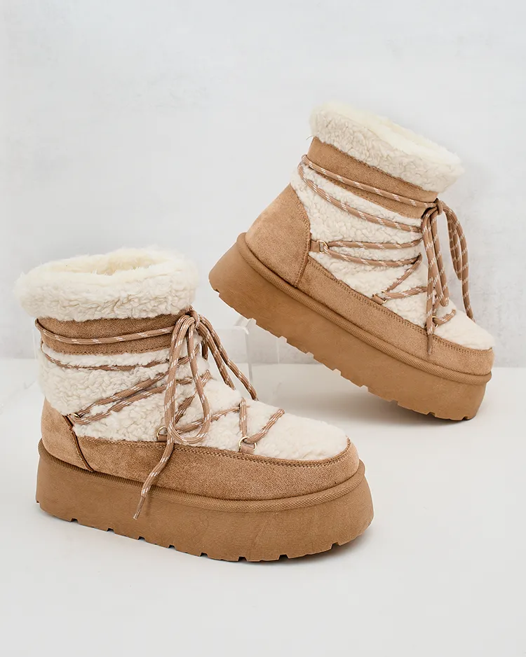 Royalfashion Дамски ботуши за сняг с връзки Evonie