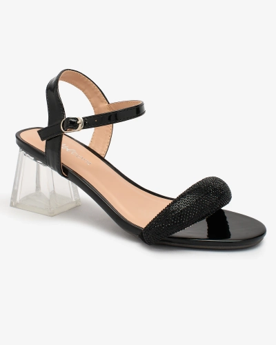 Royalfashion Дамски черни сандали Halenssa Post