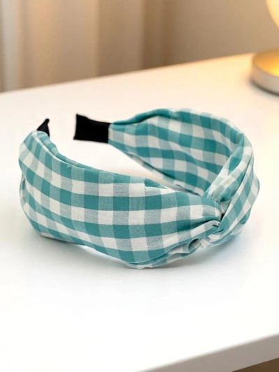 Royalfashion Карирана лента за коса Claras