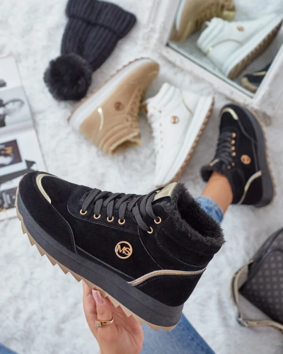 Royalfashion Затоплени дамски маратонки с кожа Casill