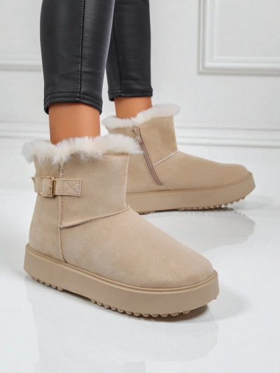 Royalfashion Къси дамски боти тип сноубутс Aurelia Classico