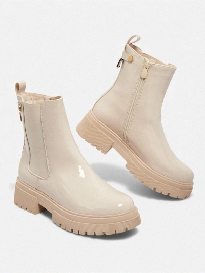 Лакирани дамски еко кожени боти Calebi