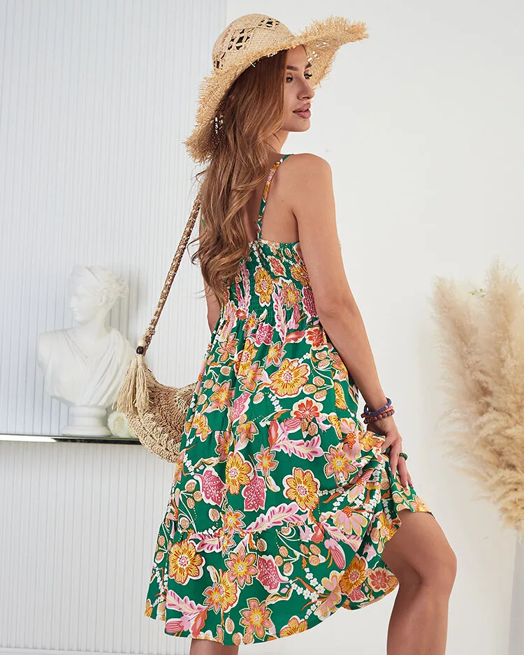 Royalfashion Дамска памучна рокля на цветя