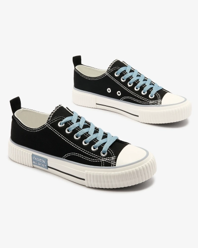 Черни дамски маратонки с връзки Tasabba- Footwear