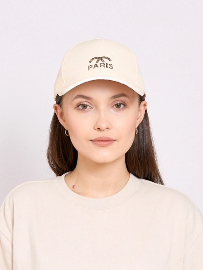 Royalfashion женска шапка с козир, украсена с цирконии