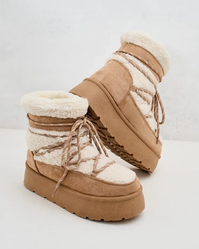 Royalfashion Дамски ботуши за сняг с връзки Evonie