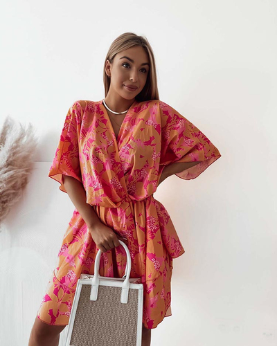 Royalfashion Дамска мини рокля с оригинален десен