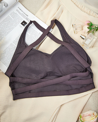 Royalfashion Дамски спортен сутиен с циркони