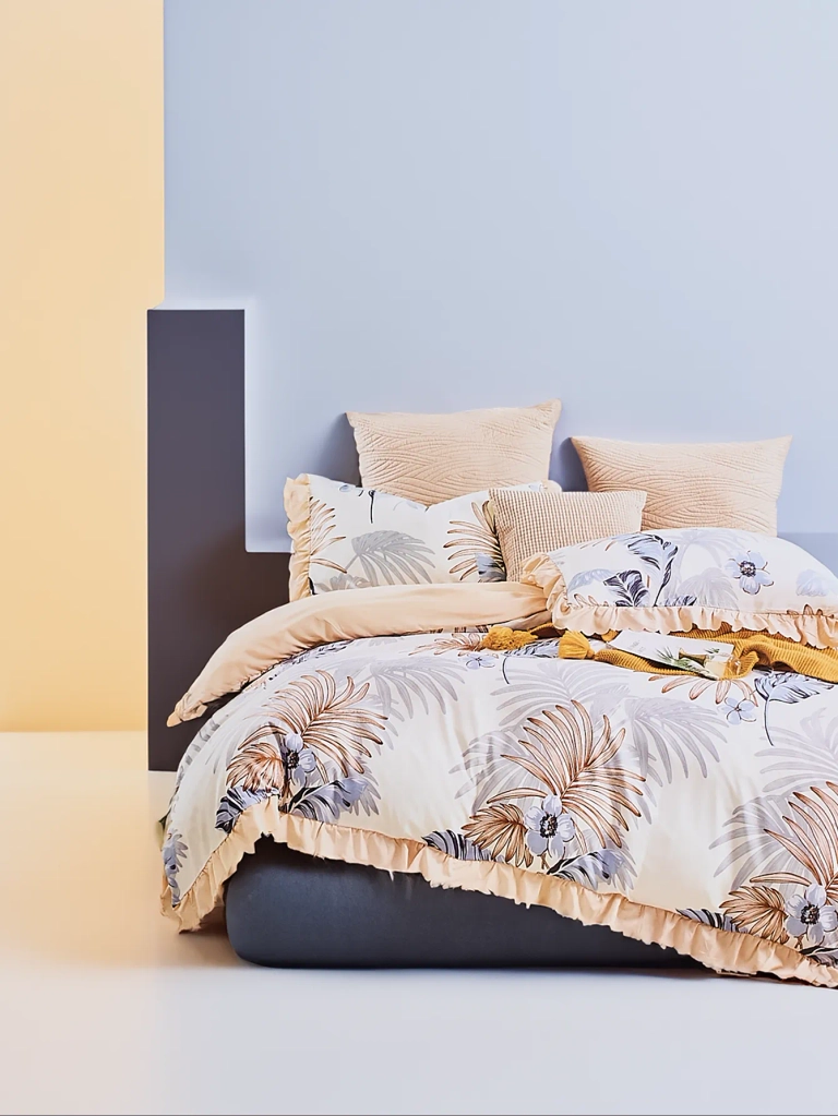 Royalfashion Патернирано спално бельо с набръчкан ръб 160x200 3-частен комплект