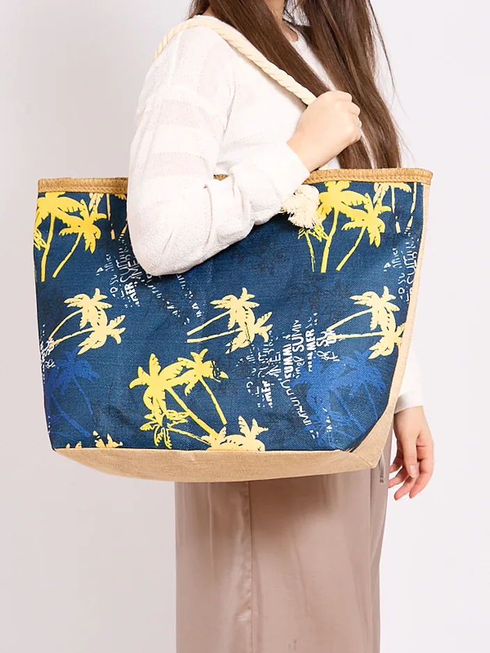 Royalfashion Голяма тъканна чанта с печат